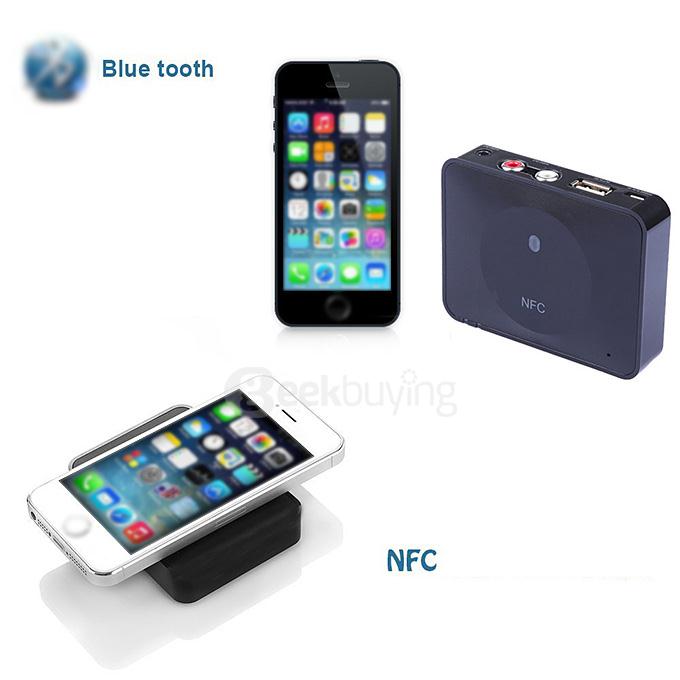 Seenda NFC Bluetooth Audio Receiver for Sound System / Bluetooth Receiver /Bluetooth HD Music Receiver - Black