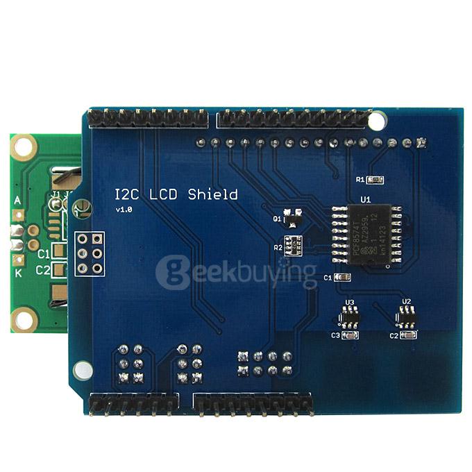 I2C LCD 1602 Shield Display Module with Touch Keys Yellow Green Back Light for Arduino UNO / Mega2560