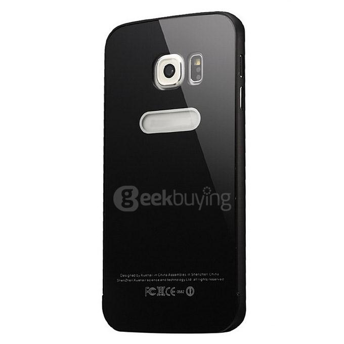 Metal Bumper Shockproof Protect Slim Back Case Cover for Samsung Galaxy S6 Edge - Red