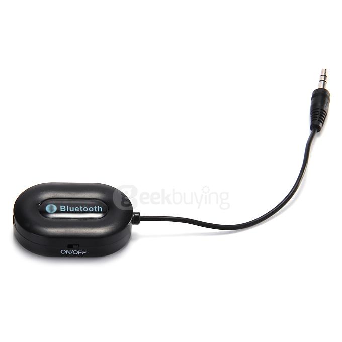 BM-E9 Bluetooth Stereo Audio Receiver Hi-Fi A2DP BM-E9 BT3.0 AUX Car Kit With 3.5MM Adapter/ Built-in Battery - Black