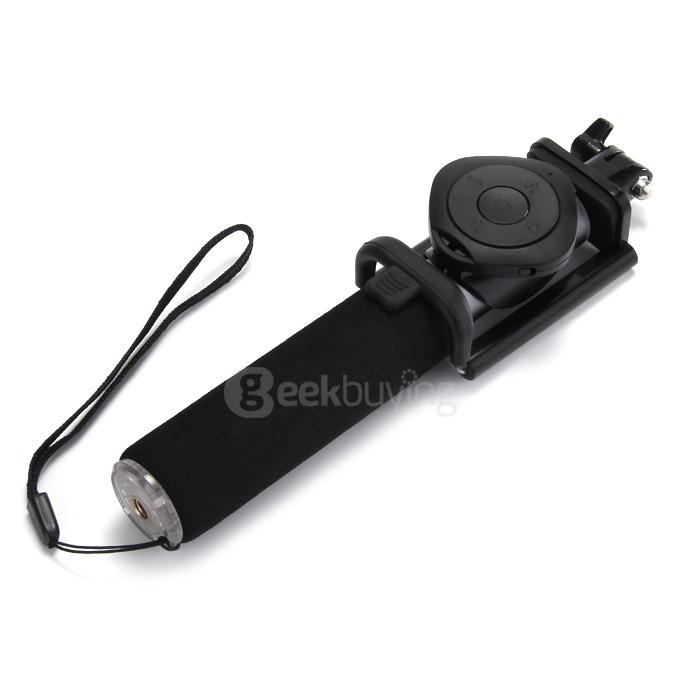 Original Hooc HO-SF812 Bluetooth 3.0 Selfie Stick Collapsible Adjustable Monopod Handle Stick Self Pole For iOS Android - Silver+Black
