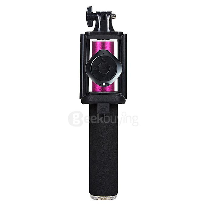 Original Hooc HO-SF812 Bluetooth 3.0 Selfie Stick Collapsible Adjustable Monopod Handle Stick Self Pole For iOS Android - Pink+Black