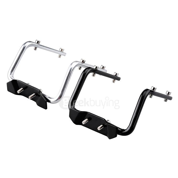 Bicycle Saddle Tail Mounted Aluminum Alloy Dual Water Bottle Holder - Silver