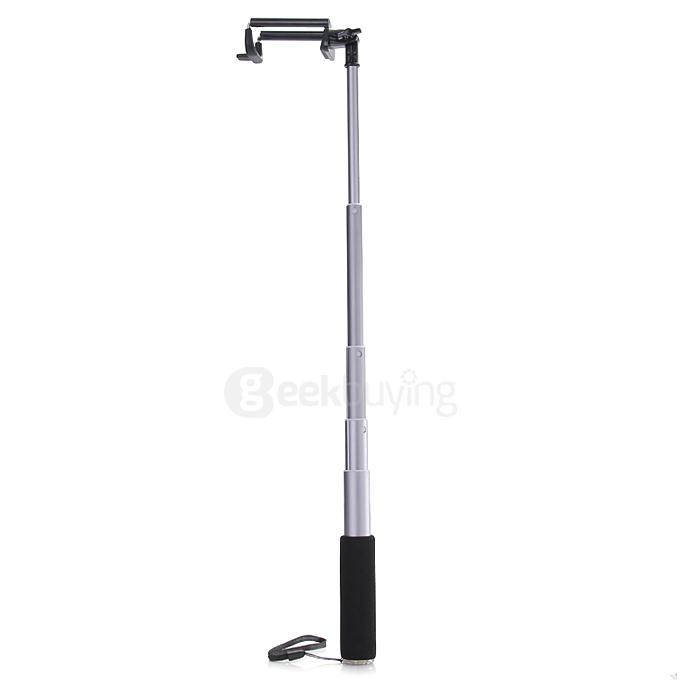 Original Hooc HO-SF812 Bluetooth 3.0 Selfie Stick Collapsible Adjustable Monopod Handle Stick Self Pole For iOS Android - Silver+Black
