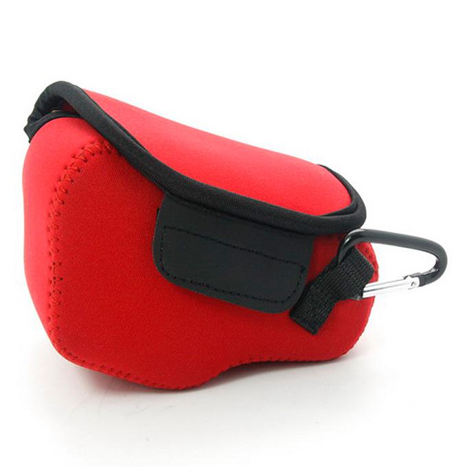NEOpine Waterproof Soft Triangle Case Bag Pouch For Sony Alpha A6000 16-50mm Lens - Red