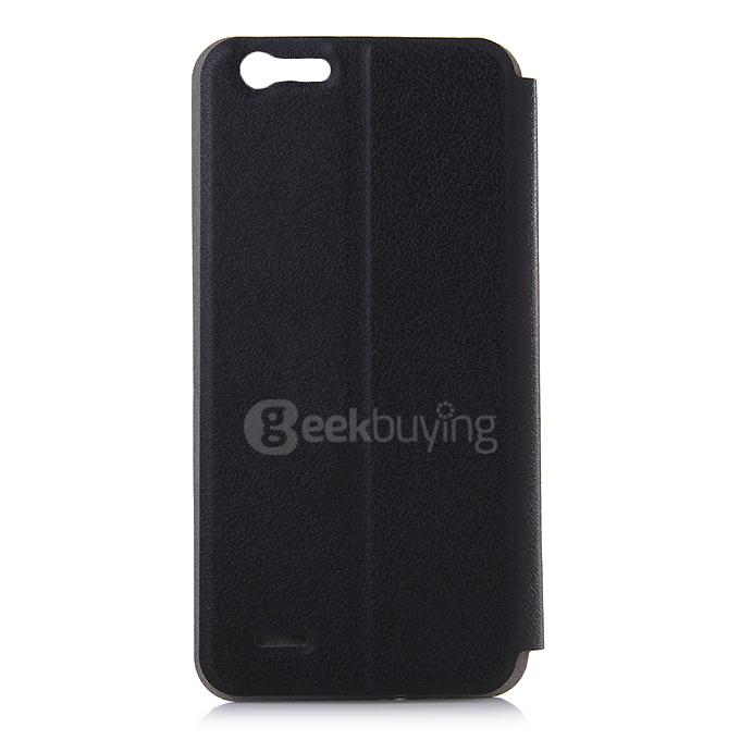 Protective Hard Cover Flip Stand Leather Case for CUBOT X10 Smartphone - Black