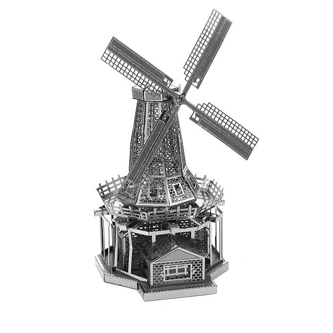 MINI DIY 3D Nanometal Model Dutch Windmill Puzzle - Silver