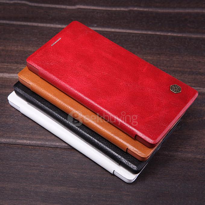 Nillkin Qin Series Wallet Leather Case With Credit Card Interlayer for Huawei P8 Smartphone - White