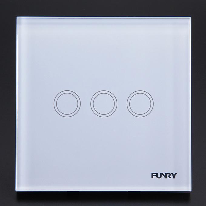 Funry Y8 Home Touch Switch Triple Touch Control 1 Way Intelligent Control Switch With Overload Protection - EU