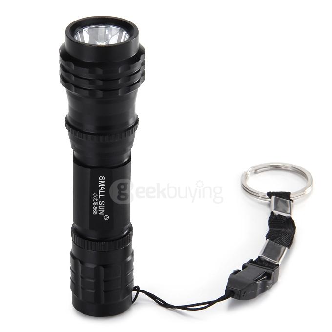 Small Sun ZY-568 Super Mini AA LED Flashlight Torch for Outdoor Activities - Black