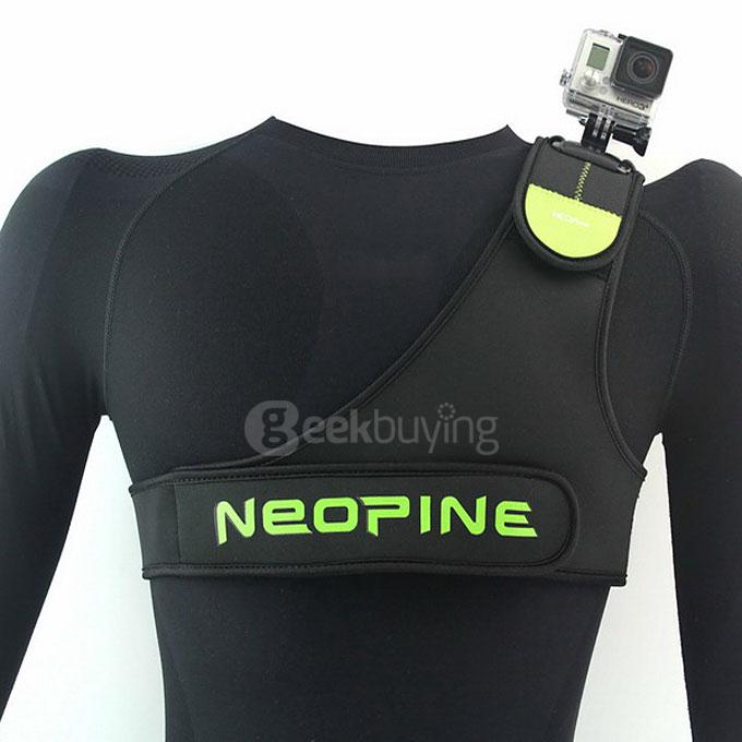 NEOpine SCM-2 Adjustable Single Shoulder Strap Chest Camera Mount for Gopro Camera - Green