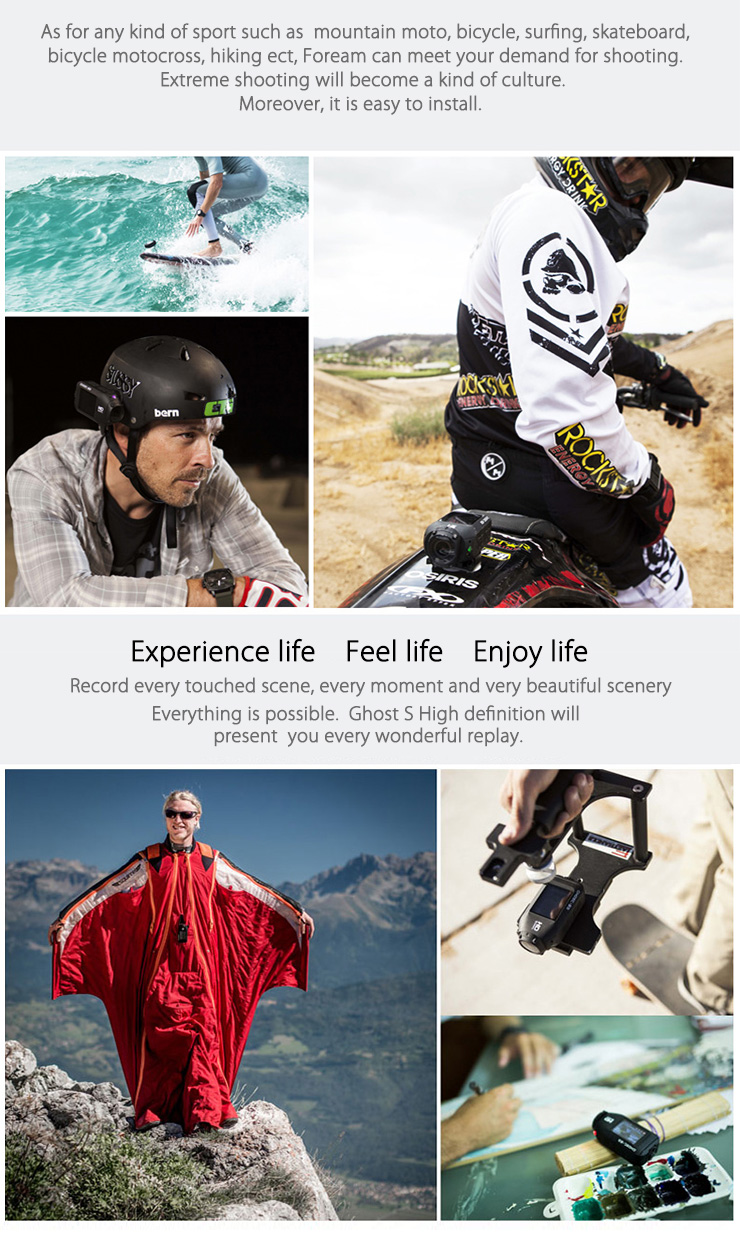 Foream Drift Ghost-S Ambarella A7 1080p/60fps 160 Degree Wide Angel 12M Pixels IPX8 HD Sports Camera Digital Camcorder