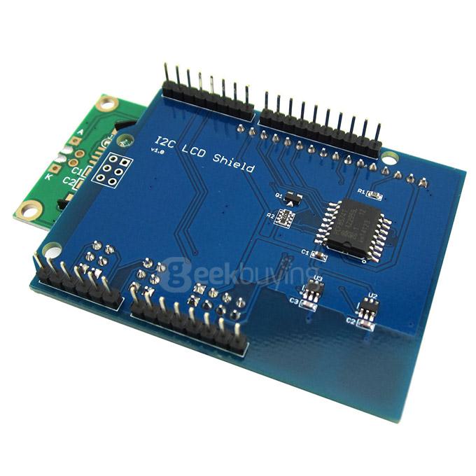 I2C LCD 1602 Shield Display Module with Touch Keys Yellow Green Back Light for Arduino UNO / Mega2560