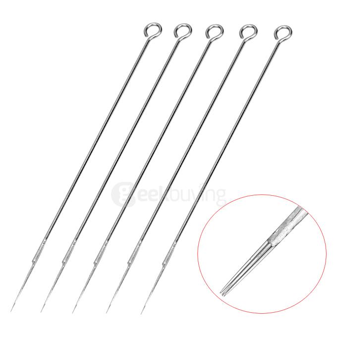 7RL 304 Medical Stainless Steel Disposable Tattoo Needles 4Set - Silver
