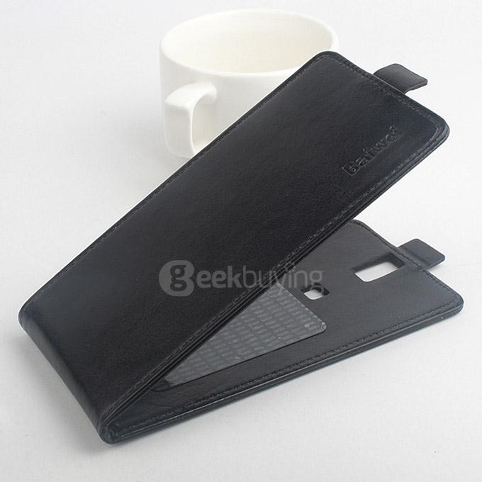 Protective Hard Cover Up&Down Flip Stand Leather Case for Elephone P8000 Smartphone - Black