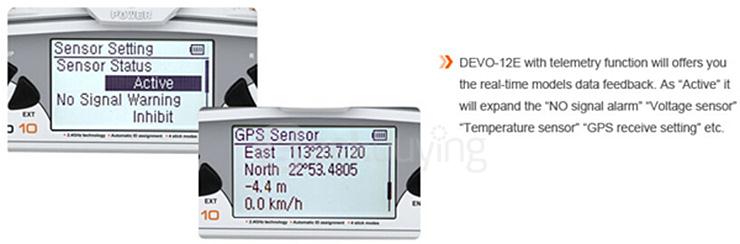 Walkera DEVO 12E 2.4GHz 12 Channels Transmitter With RX1202 for Walkera RC Quadcopter - White