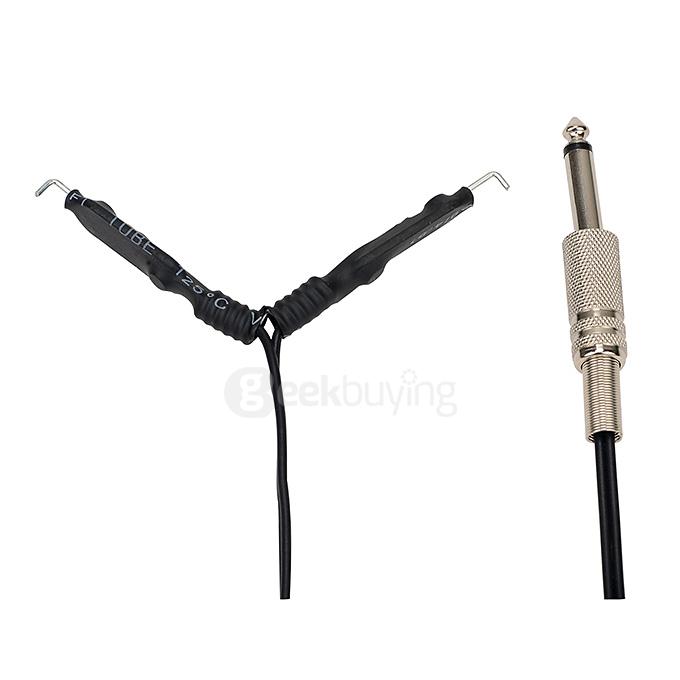 G001 Clip Cord Power Line Cable with High Stability for Universal Tattoo Machines 4Pcs - Black