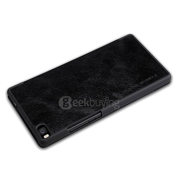 Nillkin Qin Series Wallet Leather Case With Credit Card Interlayer for Huawei P8 Smartphone - Black