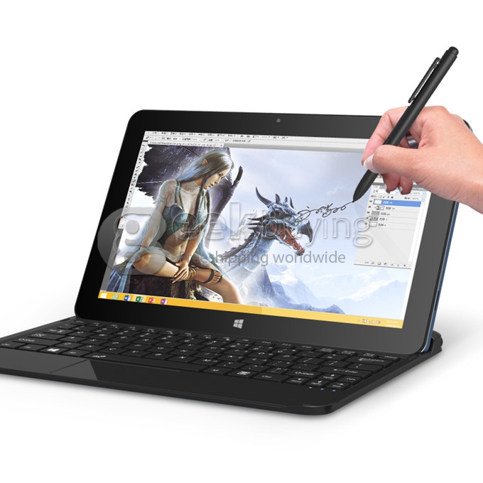 Cube CDK02 Stylish Magnetic Docking Keyboard For i7 Stylus / iWork11 Tablet - Black+Blue