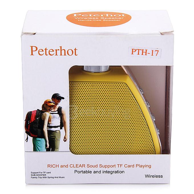 Peterhot PTH-17 Srereo Wireless Bluetooth Speaker Perfume Bottle Design With MIC Handsfree TF Card - Yellow