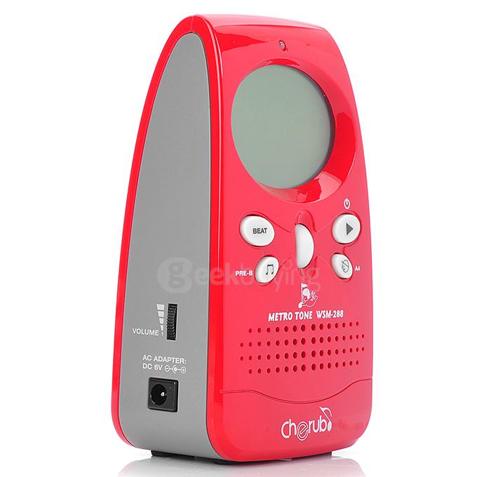 Cherub WSM-288 Portable Digital Tuner & Metronome & Tone Generator for Musical Instruments - Red