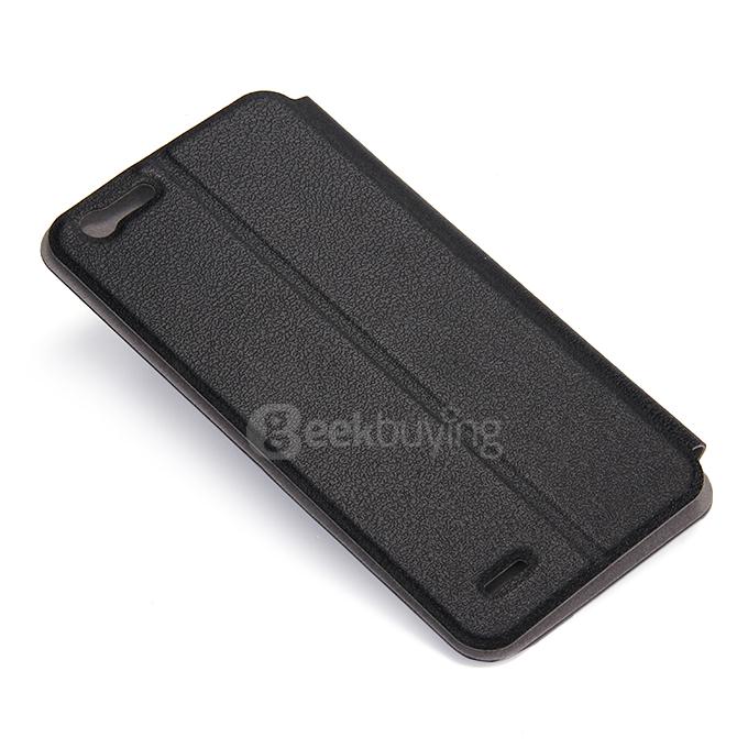 Protective Hard Cover Flip Stand Leather Case for CUBOT X10 Smartphone - Black