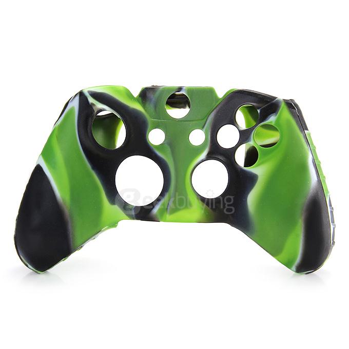 Silicone Protective Cover Case for XBOX ONE Controller - Black + Light green