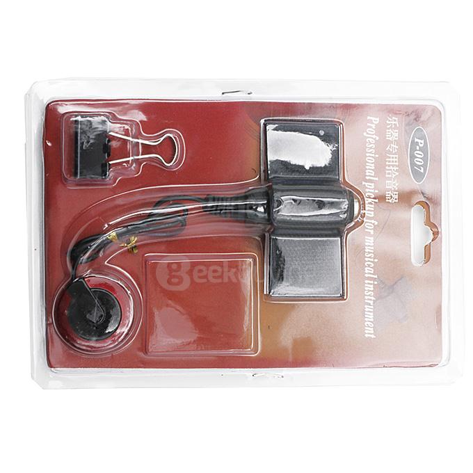 Professional P-007 Contact Microphone Mic Pickup for Musical Instruments - Black
