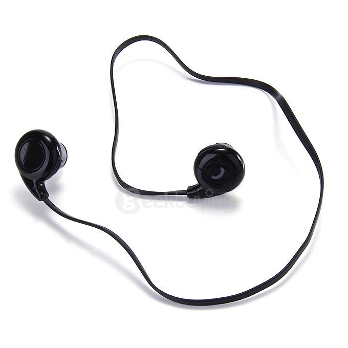 BT-H108 Bluetooth Stereo Headset BT4.1 Headphone Wireless Earbuds Sports Earphone Dual Power Supply - Black