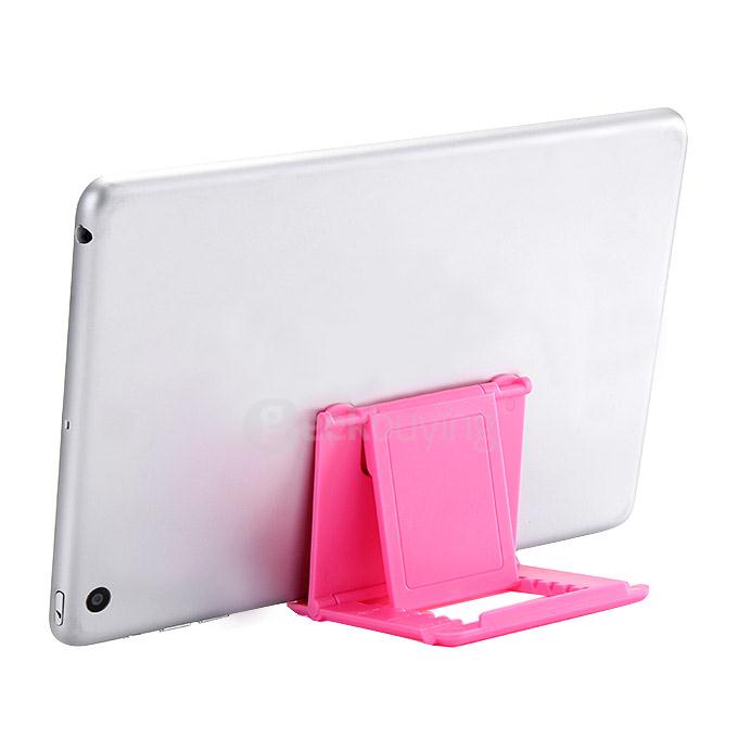 DZ-902 Universal Plastic Holder Fold Stand For iPhone iPad And Mobile Devices - Pink
