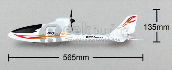 WLtoys F959 Sky King 2.4G 3CH RTF RC Airplane 750mm Wingspan With LED - Orange