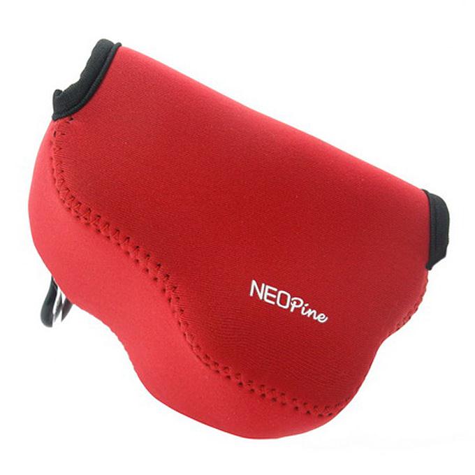 NEOpine Waterproof Soft Triangle Case Bag Pouch For Sony Alpha A6000 16-50mm Lens - Red