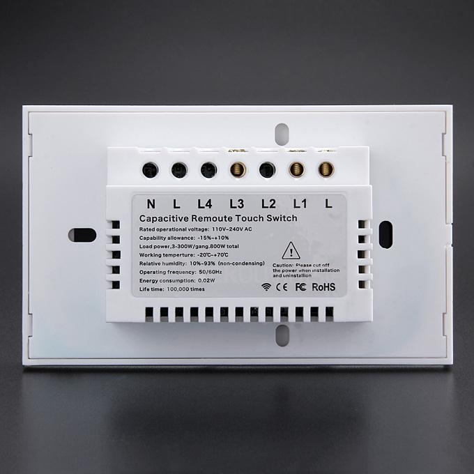 Funry Y8 Home Touch Switch Double Remote Control Intelligent Control Switch With Overload Protection - US