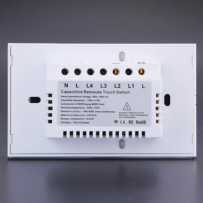 Funry Y8 Home Touch Switch Single Remote Control 1 Way Intelligent Control Switch With Overload Protection - US