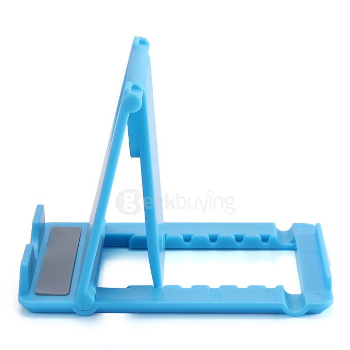 DZ-902 Universal Plastic Holder Fold Stand For iPhone iPad And Mobile Devices - Blue