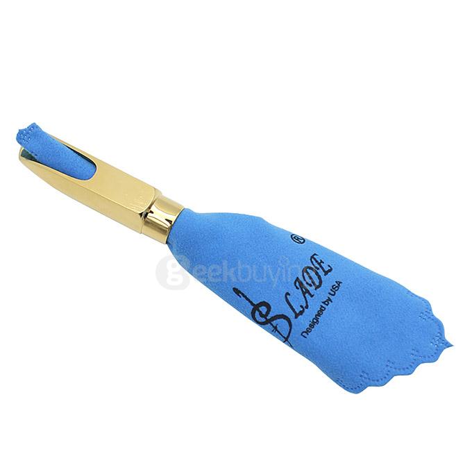 LADE Alto Saxophone Metal Mouthpiece + 2 Pcs Mouthpiece Cushions #7 - Golden + Black