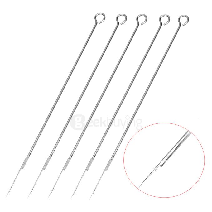 1RL 304 Medical Stainless Steel Disposable Tattoo Needles 4Set - Silver