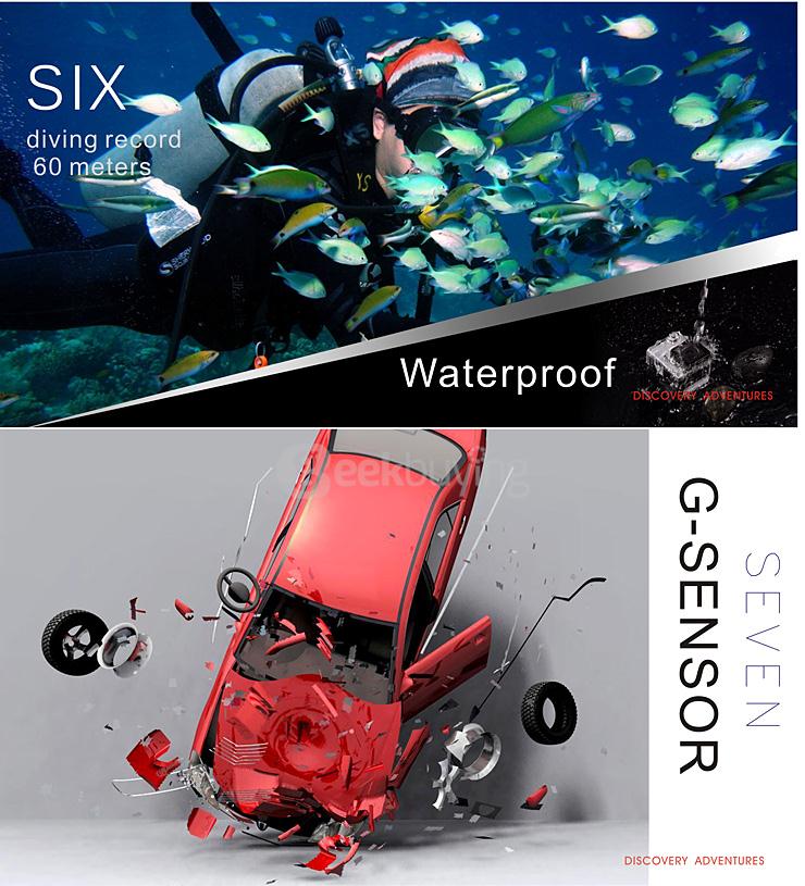 Discovery DS200 NTK 96655 1080P 30M Waterproof Action Camera with 1.5