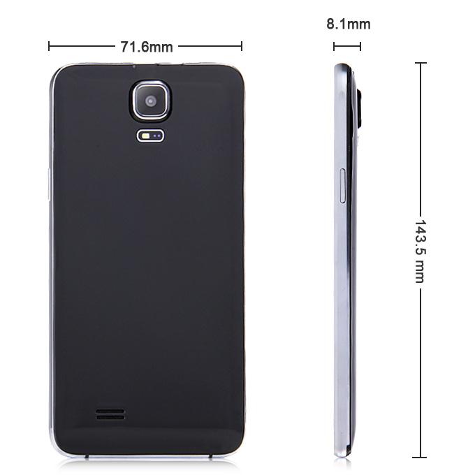 JIAKE G9200 5.0inch QHD MTK6572 Dual Core 1.2GHz Smartphone Android 4.4 512MB RAM 4GB ROM 2.0MP 0.3MP 3G GPS - Black