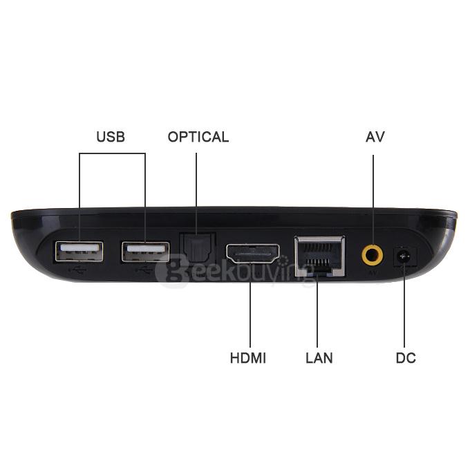 Q400 Android 4.4 Media Player Amlogic S805 Quad Core 1G/8G 802.11 b/g/n LAN BT 4.0 HDMI 1080P H.265