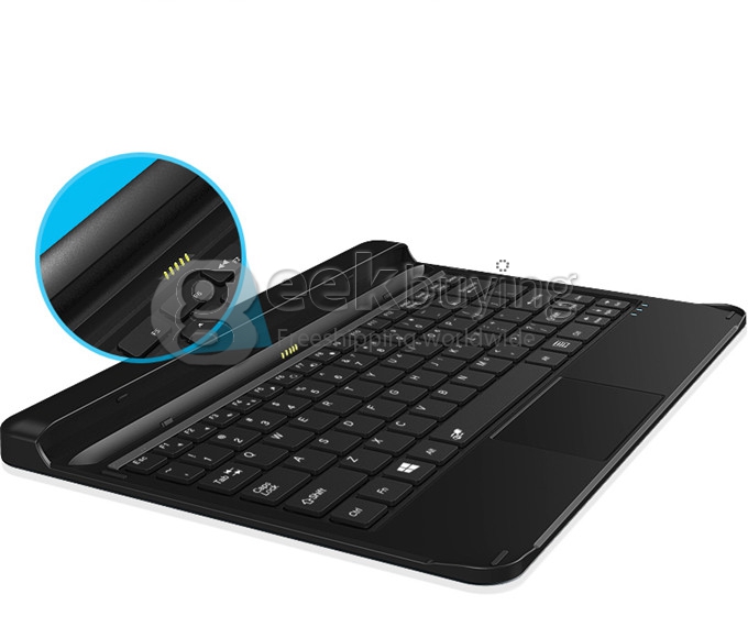 Cube CDK02 Stylish Magnetic Docking Keyboard For i7 Stylus / iWork11 Tablet - Black+Blue