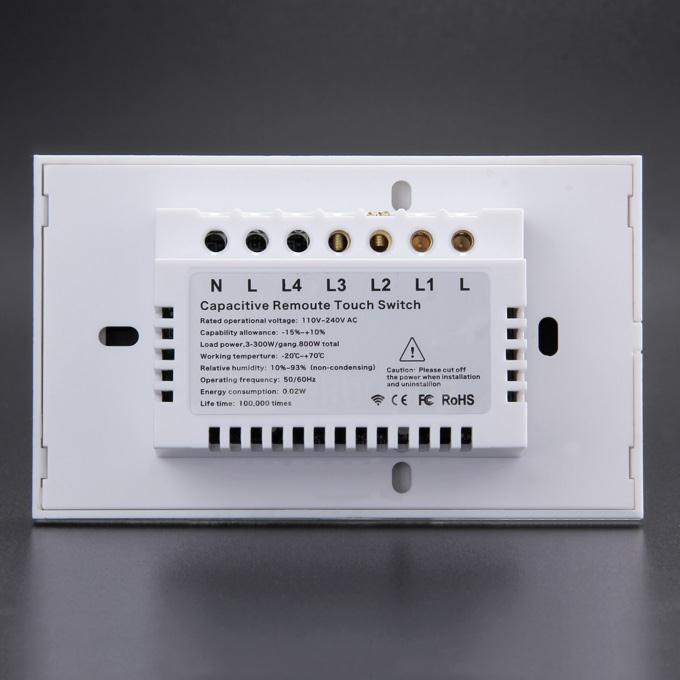 Funry Y8 Home Touch Switch Triple Remote Control 1 Way Intelligent Control Switch With Overload Protection - US