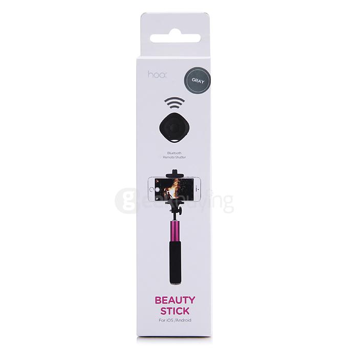 Original Hooc HO-SF812 Bluetooth 3.0 Selfie Stick Collapsible Adjustable Monopod Handle Stick Self Pole For iOS Android - Silver+Black