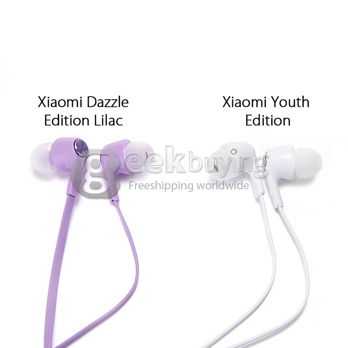 Original Xiaomi Piston III Dazzle Edition Earphones With Mellow Bass/Remote Mic For Android iOS - Lilac