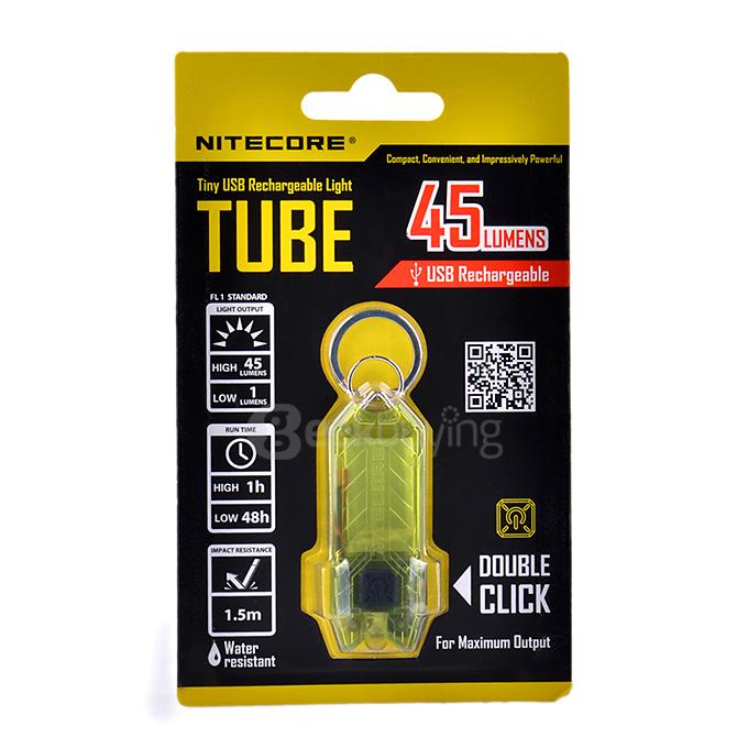 NITECORE Portable Rechargeable Mini USB Flashlight Light Tube High Performance - Green