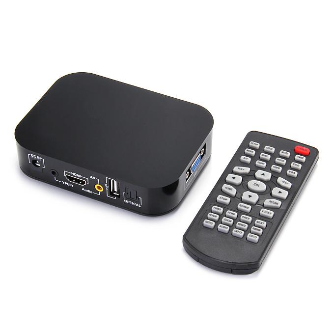 A8-VGA Mini Media Box Boxchip F10 HDMI 1080P 3D Blu-ray Media Player AV VGA