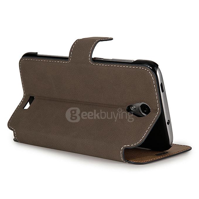 Original Cortex Flip Cover Protective Case for DOOGEE Y100 Pro 4G Smartphone - Brown