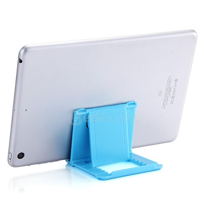 DZ-902 Universal Plastic Holder Fold Stand For iPhone iPad And Mobile Devices - Blue