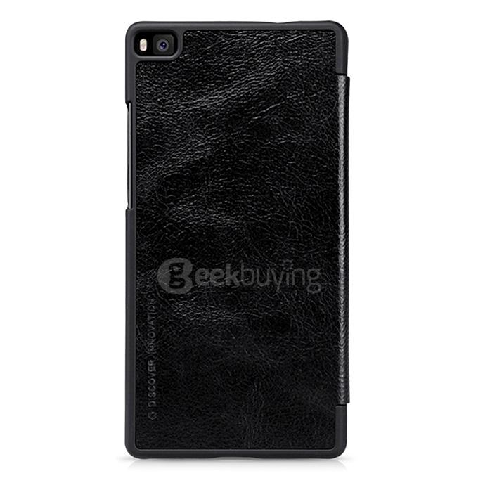 Nillkin Qin Series Wallet Leather Case With Credit Card Interlayer for Huawei P8 Smartphone - Black