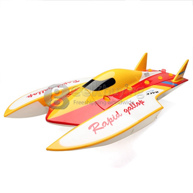 Wltoys WL913 Brushless RC Racing Boat 2.4G 50km/H High Speed Drone Ship - Yellow